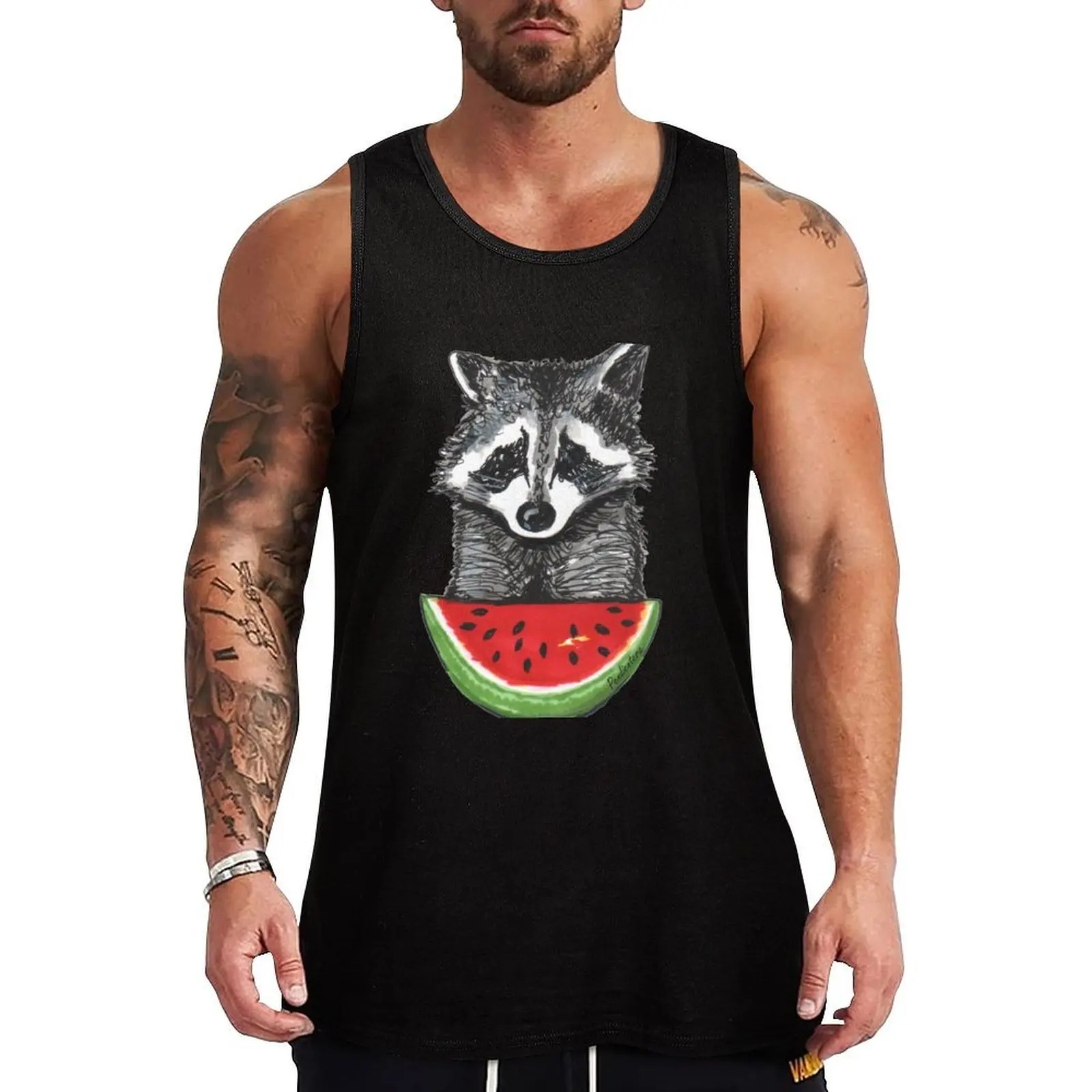 Mapache y sandía Tank Top Stretch Fabric Tank Top Flexible Comfort Sleeveless
Mapache y sandía Tank Top Stretch Fabric Tank Top Flexible Comfort Sleeveless