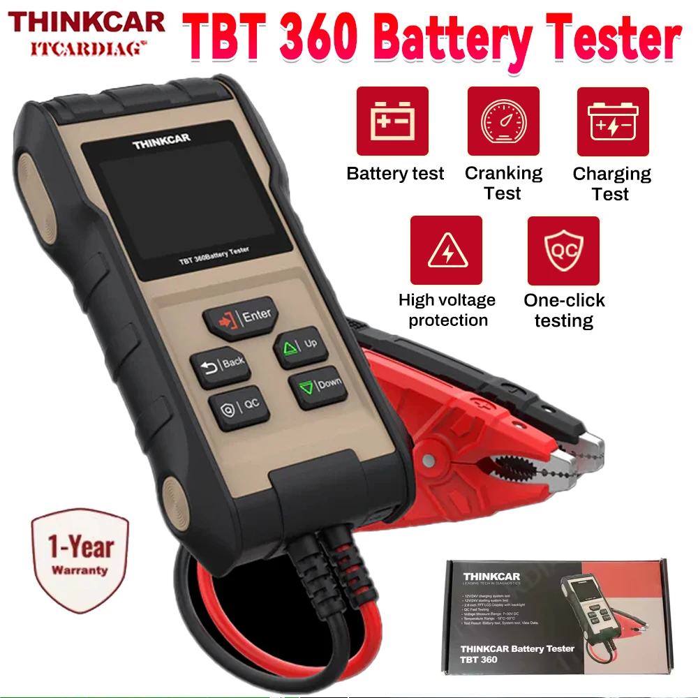 Тестер батареи THINKCAR TBT 360 2025 Тесты зарядной и стартовой системы Поддержка нескольких языков THINKCAR TBT 360 PRO
Тестер батареи THINKCAR TBT 360 2025 Тесты зарядной и стартовой системы Поддержка нескольких языков THINKCAR TBT 360 PRO