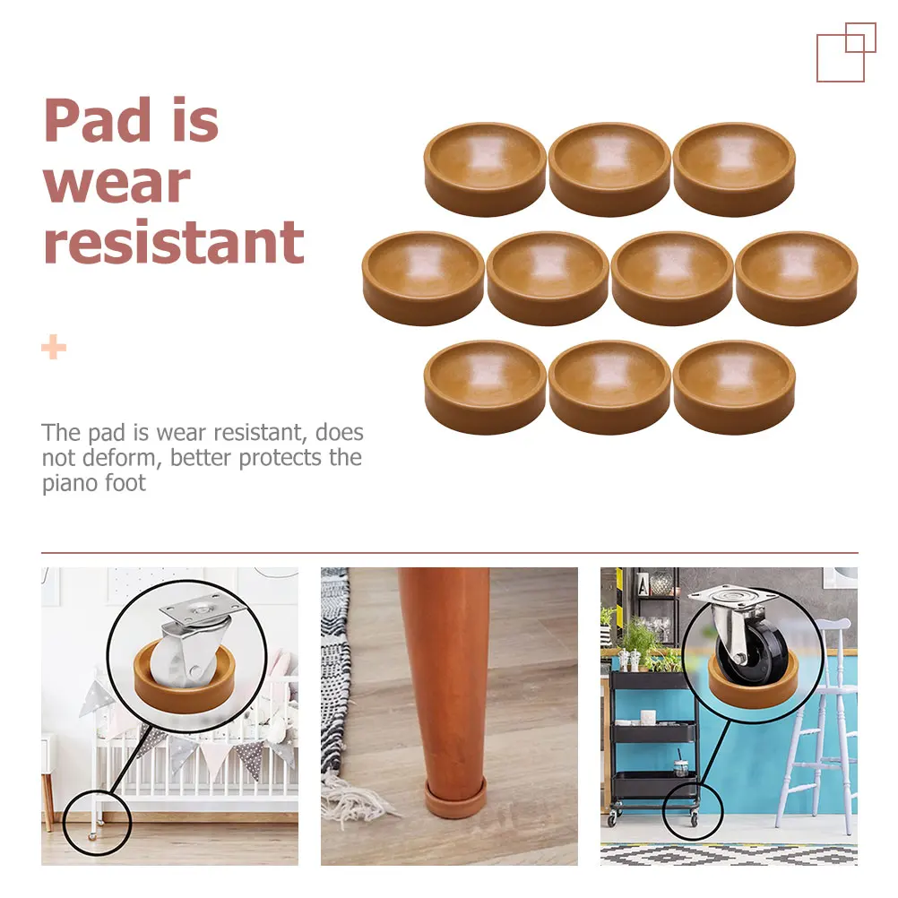 10pcs Non Floor Pads Caster Cups 43mm Brown Thick Skid Resistant Mats for Chairs Tables Sofas Recliners Bed Piano Foot
10pcs Non Floor Pads Caster Cups 43mm Brown Thick Skid Resistant Mats for Chairs Tables Sofas Recliners Bed Piano Foot