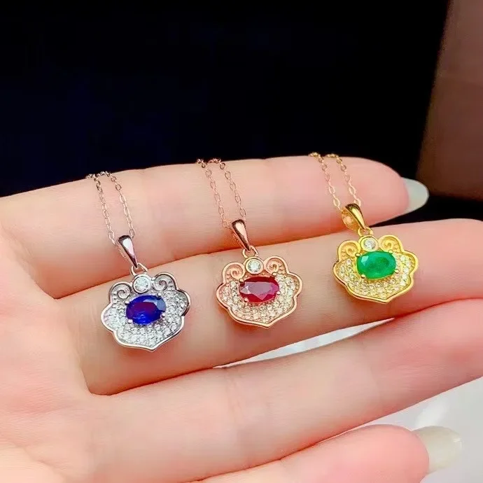 Chinese Style Silver Gemstone Necklace Pendant for Daily Wear 4mm*6mm 100% Natural Sapphire Emerald Ruby Pendant Gift for Woman
Chinese Style Silver Gemstone Necklace Pendant for Daily Wear 4mm*6mm 100% Natural Sapphire Emerald Ruby Pendant Gift for Woman