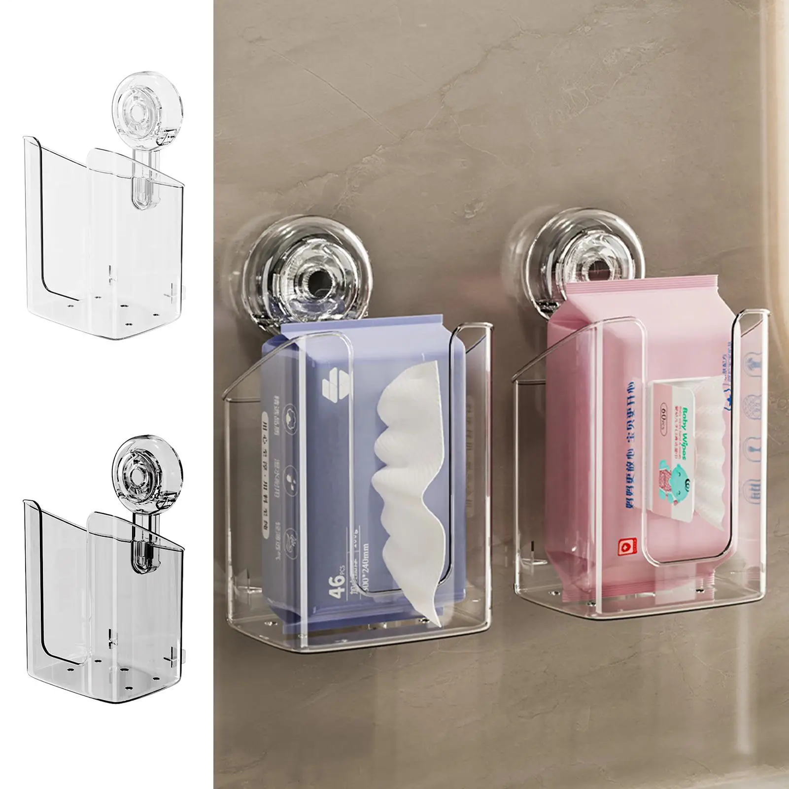 Wall Mounted Wet Wipes Dispenser Suction Cup Wall Mounted Tissue Box Holder Flushable Multifunction Wipe Containers Refillable
Wall Mounted Wet Wipes Dispenser Suction Cup Wall Mounted Tissue Box Holder Flushable Multifunction Wipe Containers Refillable