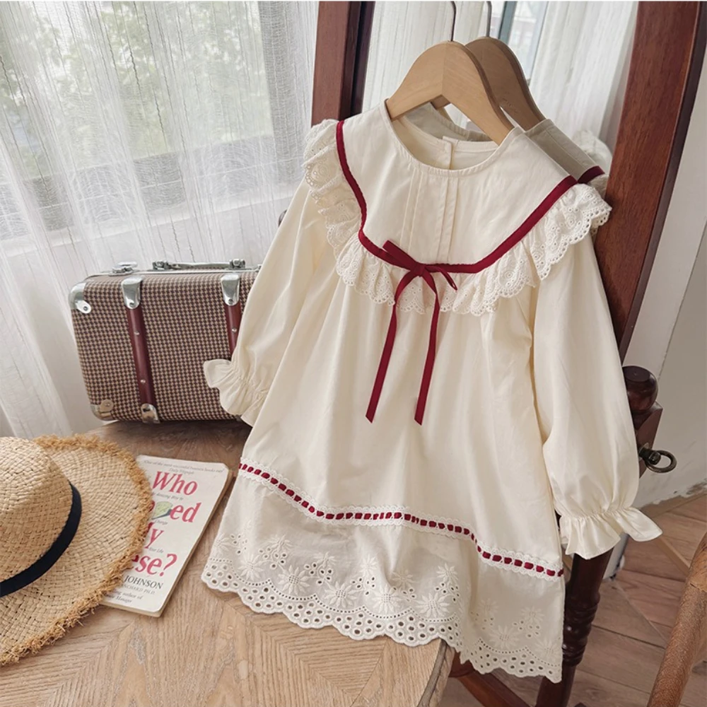 Новинка осени 202, бежевые повседневные платья для девочек с длинными рукавами, корейская версия, однотонное хлопковое детское платье с бантом и украшением
Новинка осени 202, бежевые повседневные платья для девочек с длинными рукавами, корейская версия, однотонное хлопковое детское платье с бантом и украшением