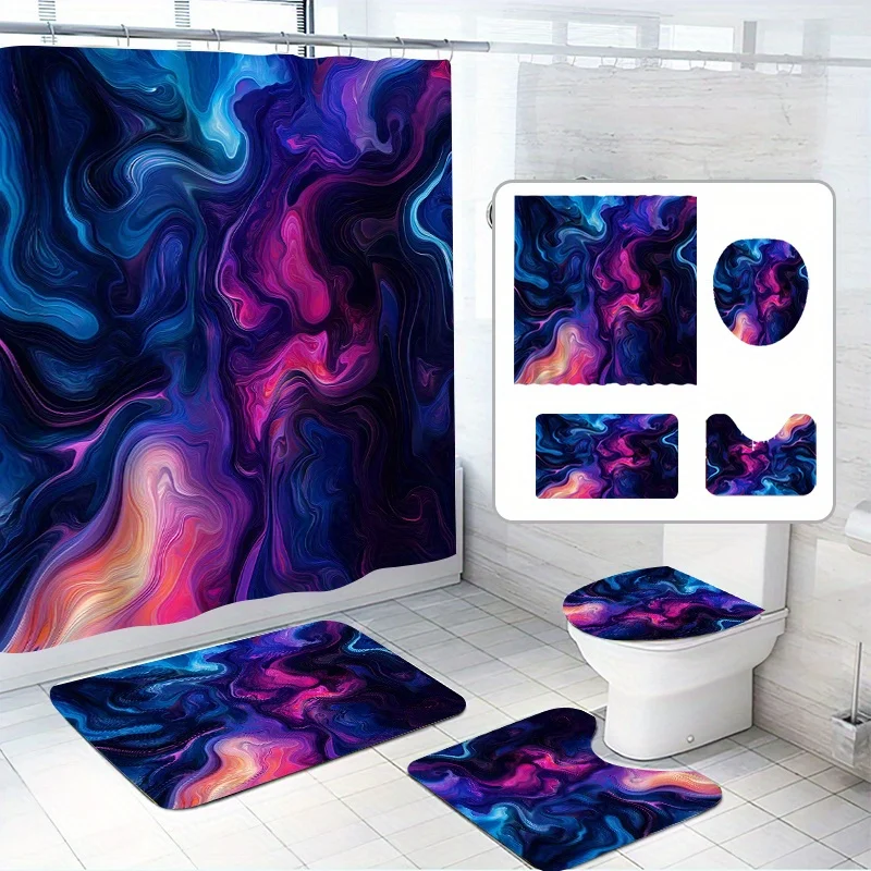 Набор для душа Van Gogh Starry Night из 4 предметов — водонепроницаемый полиэстер с нескользящим ковриком и чехлом для унитаза, 12 крючков, современный декор для ванны
Набор для душа Van Gogh Starry Night из 4 предметов — водонепроницаемый полиэстер с нескользящим ковриком и чехлом для унитаза, 12 крючков, современный декор для ванны 