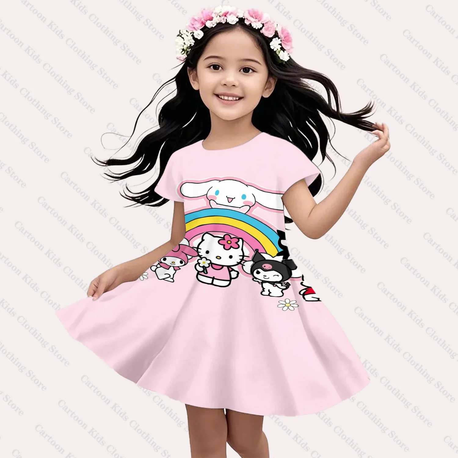 MINISO платье Hello Kitty с 3D принтом, детская одежда принцессы с короткими рукавами, новое летнее платье для девочек, модное милое платье с героями мультфильмов Cinnamoroll
MINISO платье Hello Kitty с 3D принтом, детская одежда принцессы с короткими рукавами, новое летнее платье для девочек, модное милое платье с героями мультфильмов Cinnamoroll