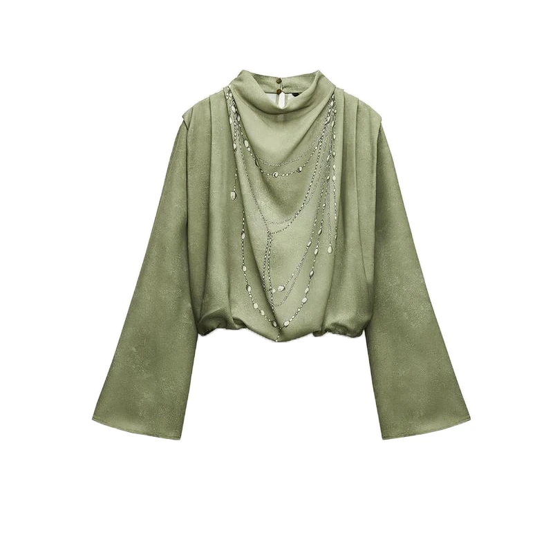 Spring New Arrival Women's Long Sve irt Pleated Stand Collar Punk Modern Print Polyester Fiber Commute Sle Slim Fit
Spring New Arrival Women's Long Sve irt Pleated Stand Collar Punk Modern Print Polyester Fiber Commute Sle Slim Fit
