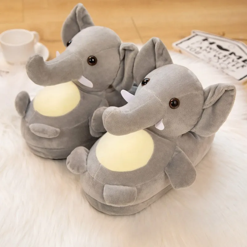 Cute Women's Slippers Cartoon Elephant Design Indoor & Outdoor Wear Warm Fleece-Lined Cotton Slippers for Fall & Winter
Cute Women's Slippers Cartoon Elephant Design Indoor & Outdoor Wear Warm Fleece-Lined Cotton Slippers for Fall & Winter