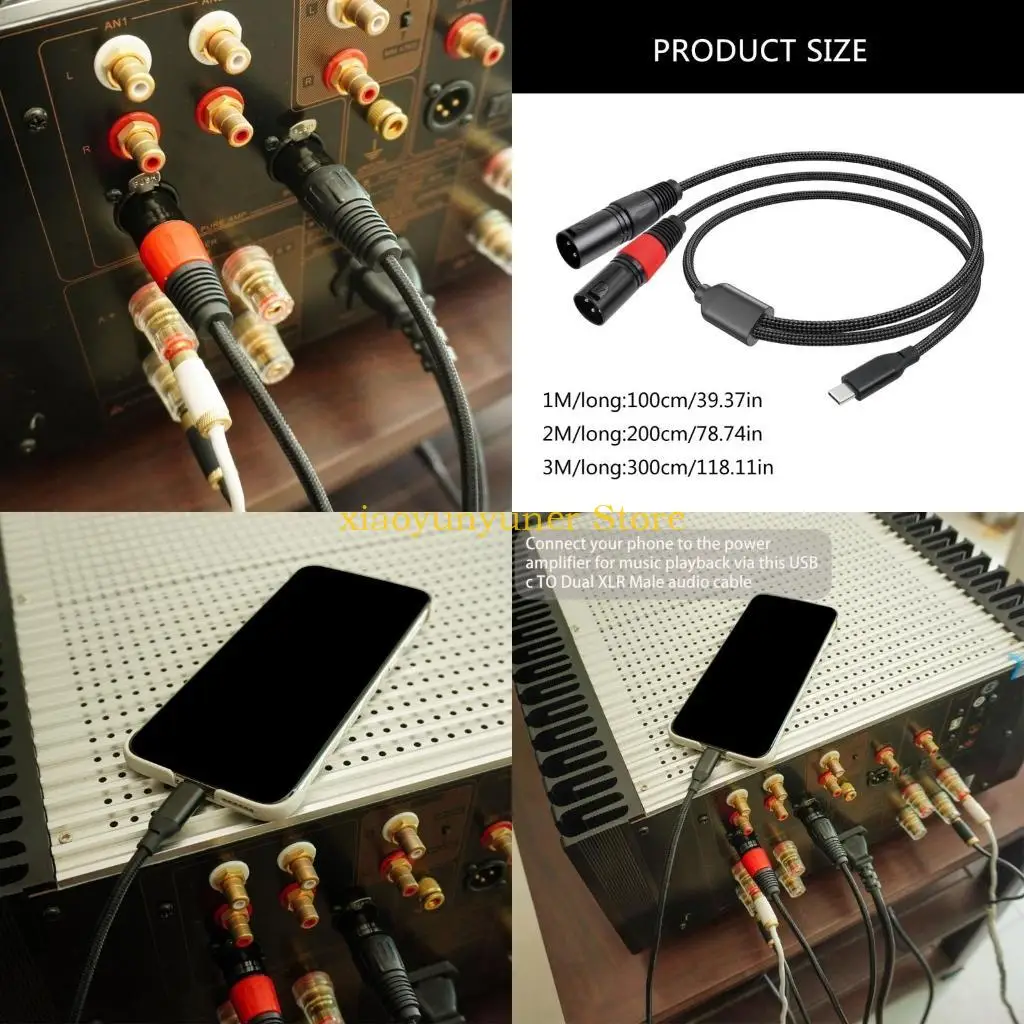 P9JB Type C to Double 3Pin Aux Cable Male to Male Connectors Spliter Cord Adapter Line
P9JB Type C to Double 3Pin Aux Cable Male to Male Connectors Spliter Cord Adapter Line