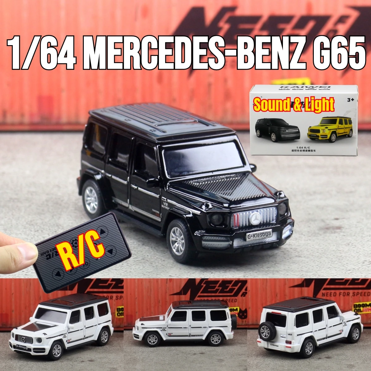 1/64 Mercedes-Benz G65 Sport With Remote Control R/C Toy Car Miniature Model 1:64 Diecast Vehicle Display Collection Gift Boys
1/64 Mercedes-Benz G65 Sport With Remote Control R/C Toy Car Miniature Model 1:64 Diecast Vehicle Display Collection Gift Boys