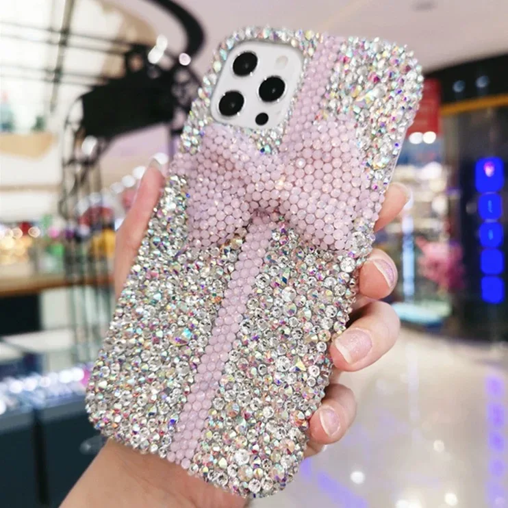 Suitable for iPhone mobile phone luxury rhinestone cute bow protective cover all-inclusive anti-fall
Suitable for iPhone mobile phone luxury rhinestone cute bow protective cover all-inclusive anti-fall