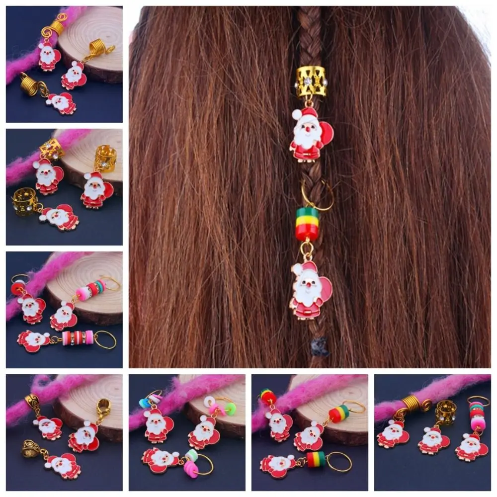 3 Pcs Sweet Gold Color Christmas Hair Ring Hair Braid Charm Dreadlocks Bead Santa Claus DIY Hair Braid Tubes Gift
3 Pcs Sweet Gold Color Christmas Hair Ring Hair Braid Charm Dreadlocks Bead Santa Claus DIY Hair Braid Tubes Gift