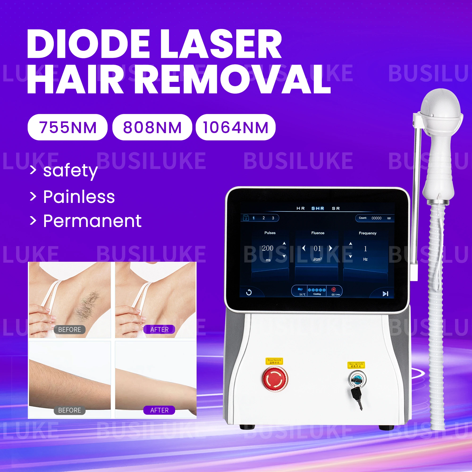 Powerful Alexandrite Ice Platinum Laser Epilator Professional Diode Laser Machine Permanent Hair Remover for Woman
Powerful Alexandrite Ice Platinum Laser Epilator Professional Diode Laser Machine Permanent Hair Remover for Woman