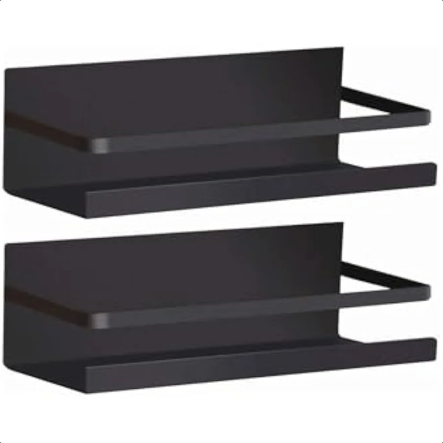 2Pcs Fridge Spice Rack Organizer Single Tier Magnetic Refrigerator Spice Storage Magnet Shelf Black
2Pcs Fridge Spice Rack Organizer Single Tier Magnetic Refrigerator Spice Storage Magnet Shelf Black