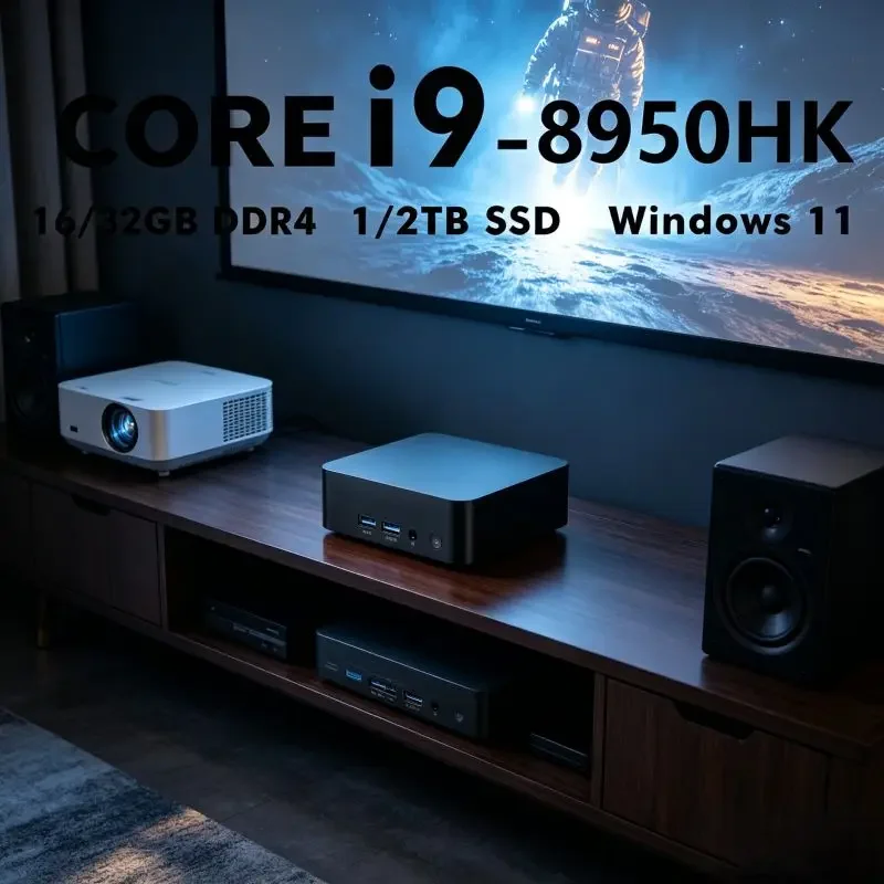 Portable Mini PC 2026, Powerful Core I9 8950HK, 16GB SSD, WiFi6 BT5.2, 4K Display, Official Windows 11 Pro System
Portable Mini PC 2026, Powerful Core I9 8950HK, 16GB SSD, WiFi6 BT5.2, 4K Display, Official Windows 11 Pro System