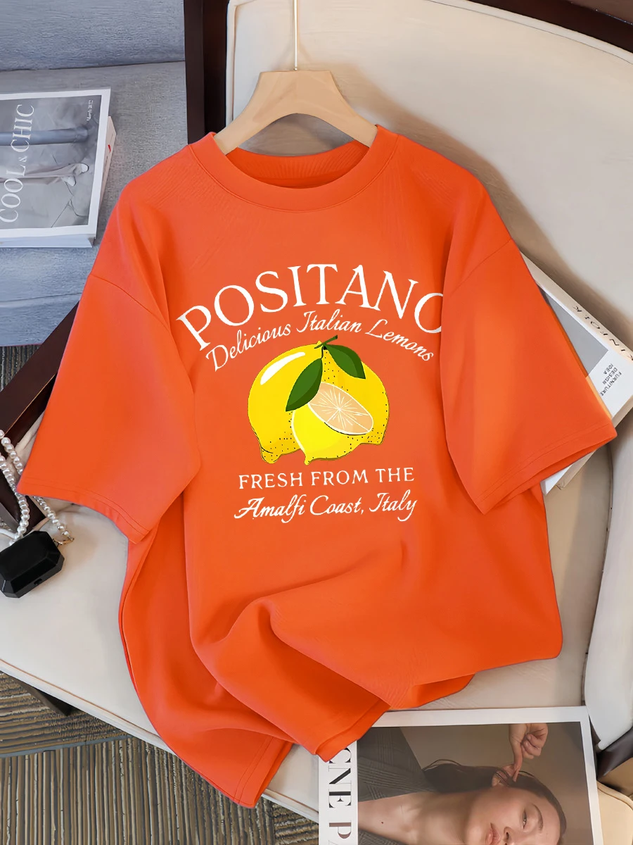 Positano Fresh Lemon From The Amalfi Coast Printed T-Shirt Women Cotton Soft T Shirts O-Neck All-Match Clothes Summer Loose Top
Positano Fresh Lemon From The Amalfi Coast Printed T-Shirt Women Cotton Soft T Shirts O-Neck All-Match Clothes Summer Loose Top