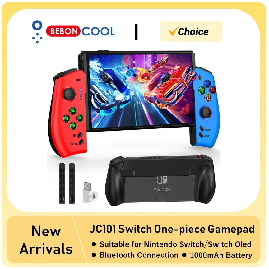 BEBONCOOL JC101 Цельный джойкон для Nintendo Switch/Switch OLED, портативный держатель, двойной геймпад со встроенным 6-осевым гироскопом
BEBONCOOL JC101 Цельный джойкон для Nintendo Switch/Switch OLED, портативный держатель, двойной геймпад со встроенным 6-осевым гироскопом