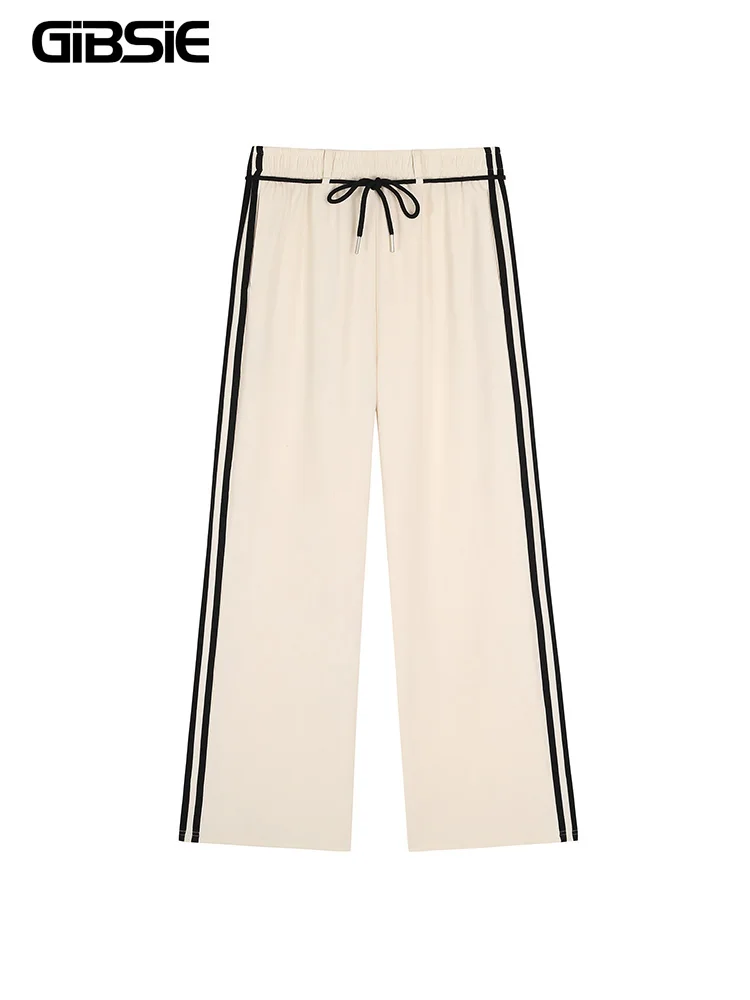GIBSIE Plus Size Side Striped Straight Casual Belted Pants Women Korean Fashion Elastic Waist Streetwear Loose Wide-leg Trousers
GIBSIE Plus Size Side Striped Straight Casual Belted Pants Women Korean Fashion Elastic Waist Streetwear Loose Wide-leg Trousers