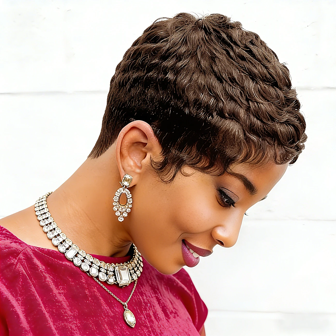 Парик Pixie Cut: короткий, натуральный черный, кудрявый, из человеческих волос, с челкой, многослойный, для вечеринок и повседневной носки, для женщин
Парик Pixie Cut: короткий, натуральный черный, кудрявый, из человеческих волос, с челкой, многослойный, для вечеринок и повседневной носки, для женщин