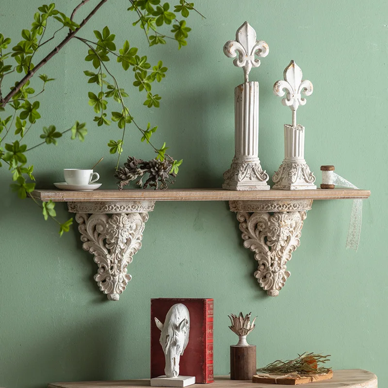 One-word board wall shelf, palace corridor decorative wall laminate, retro engraved white porch storage rack
One-word board wall shelf, palace corridor decorative wall laminate, retro engraved white porch storage rack