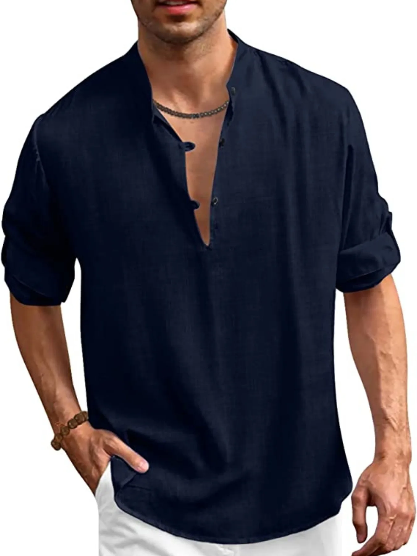 Men's Casual Solid Long Sleeve Shirt With Button Design, Men's Clothes For Spring Summer Autumn
Men's Casual Solid Long Sleeve Shirt With Button Design, Men's Clothes For Spring Summer Autumn