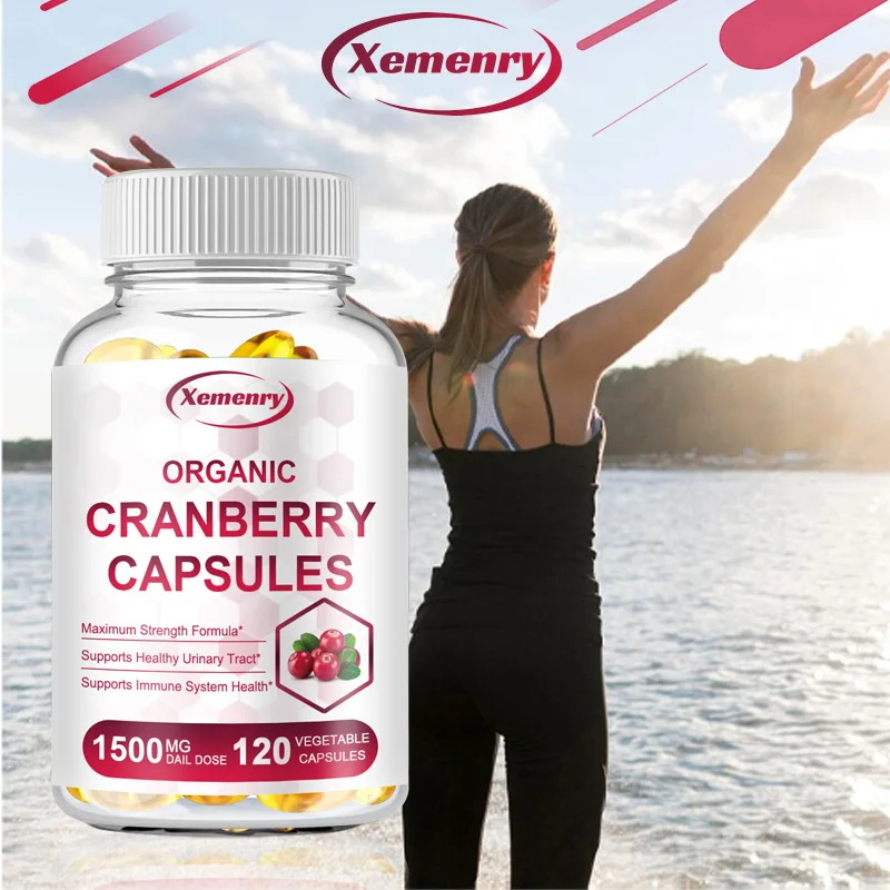Cranberry Capsules - Antioxidant, Kidney Cleansing, Improve Dull Skin Tone, Supports Urinary Tract and Bladder Health
Cranberry Capsules - Antioxidant, Kidney Cleansing, Improve Dull Skin Tone, Supports Urinary Tract and Bladder Health