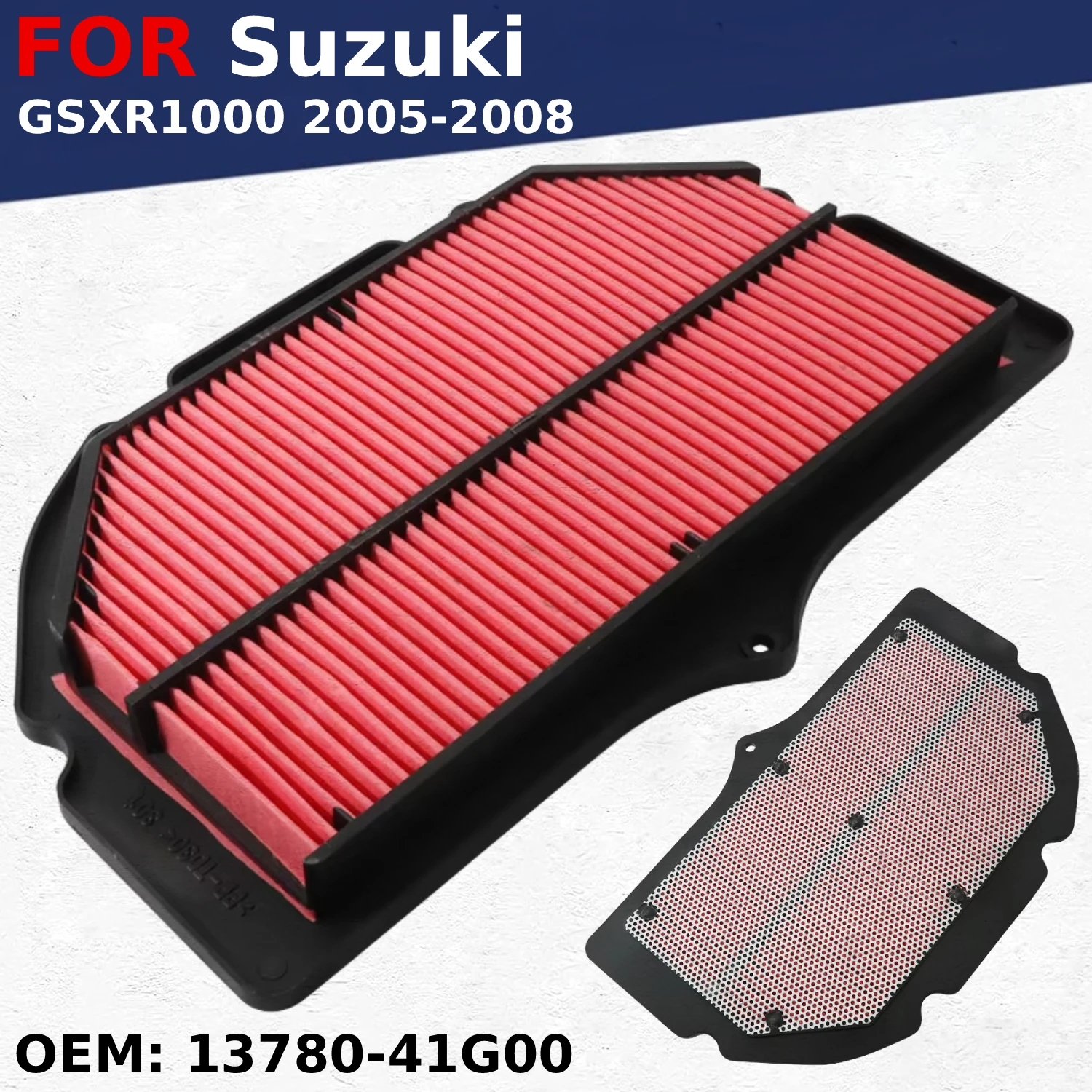 For Suzuki GSXR1000 2005 2006 2007 2008 OEM: 13780-41G00 Motorcycle Air Filter Intake Cleaner System Parts Accessories
For Suzuki GSXR1000 2005 2006 2007 2008 OEM: 13780-41G00 Motorcycle Air Filter Intake Cleaner System Parts Accessories