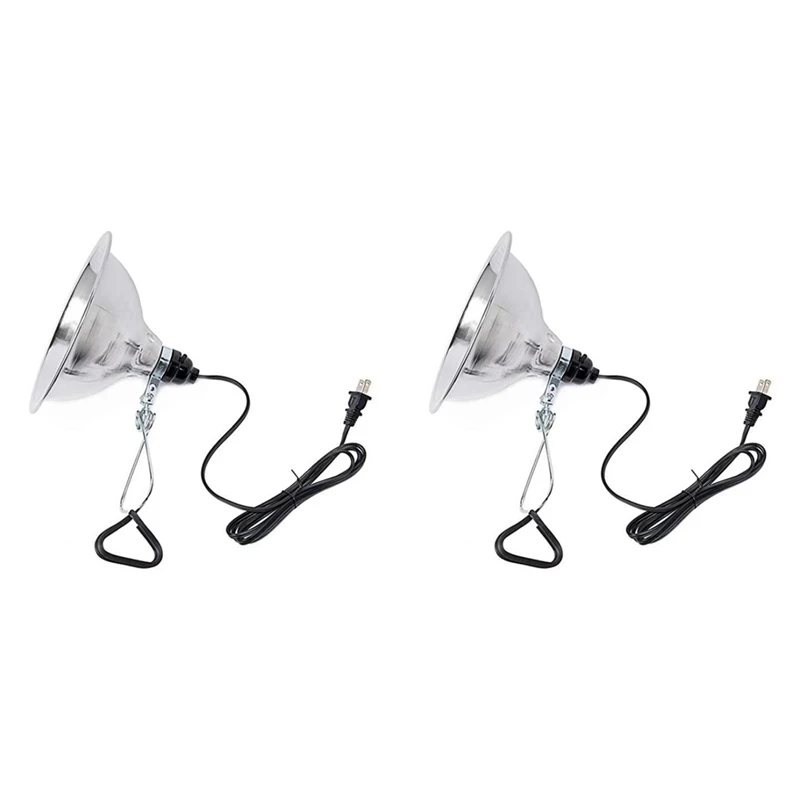 2-Pack Clip-On Light Strip 5.5Inch Aluminum Reflector, 150W Max (Bulb Not Included) Silver US Plug
2-Pack Clip-On Light Strip 5.5Inch Aluminum Reflector, 150W Max (Bulb Not Included) Silver US Plug