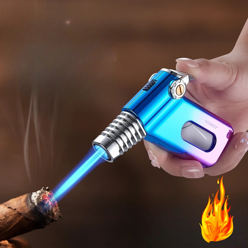 Inflatable windproof lighter, personalized cigar visible gas jet lighter, high firepower, suitable for kitchen and outdoor use
Inflatable windproof lighter, personalized cigar visible gas jet lighter, high firepower, suitable for kitchen and outdoor use