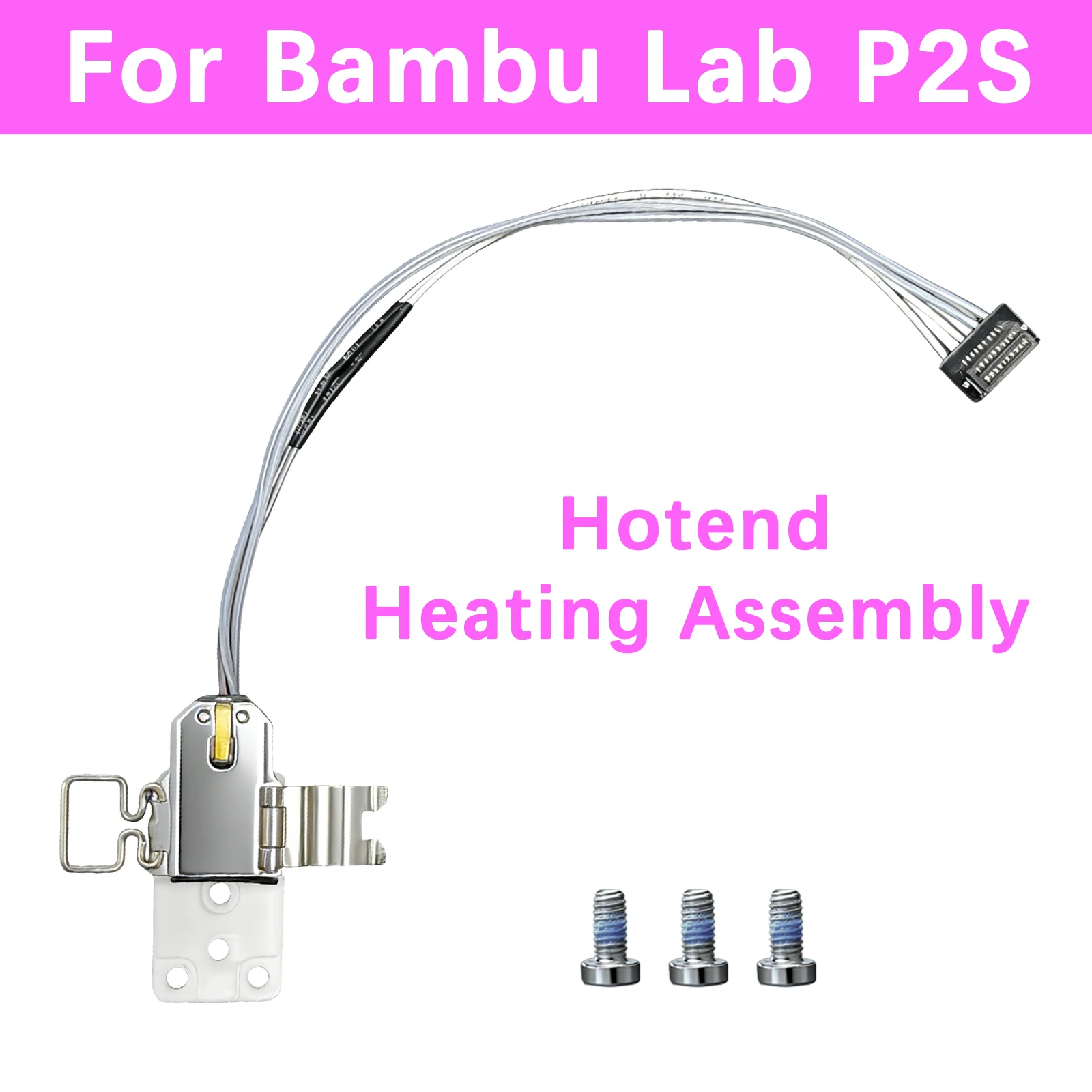 Upgraded Hotend Heating Assembly For Bambu Lab P2S Hotend Heating Component + Heater Cartridge Thermistor For Bamboo P2S Parts