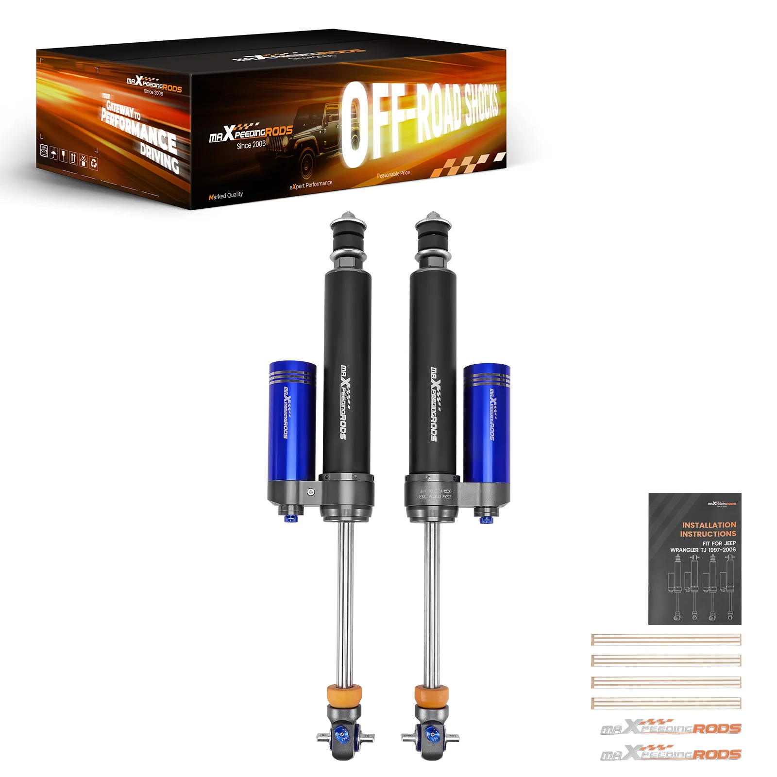 Remote Reservoir Front Shock 2-3.5" Lift For JEEP Wrangler TJ 97-06
Remote Reservoir Front Shock 2-3.5" Lift For JEEP Wrangler TJ 97-06