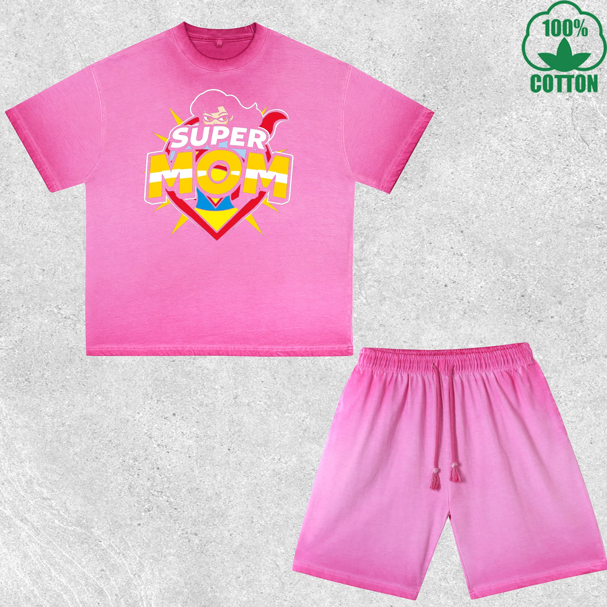 Super Mom Printed Dirty Wash T-Shirt Shorts Set Multicolor Combo Loose Trendy Fashionable 100%Cotton Short Value Pack
Super Mom Printed Dirty Wash T-Shirt Shorts Set Multicolor Combo Loose Trendy Fashionable 100%Cotton Short Value Pack