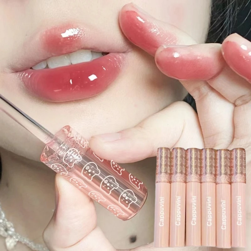 Mirror Water Light Glass Bubble Lip Gloss Cherry Pink Cute Bear Transparent Lip Oil Waterproof Liquid Lipstick Korean Makeup
Mirror Water Light Glass Bubble Lip Gloss Cherry Pink Cute Bear Transparent Lip Oil Waterproof Liquid Lipstick Korean Makeup