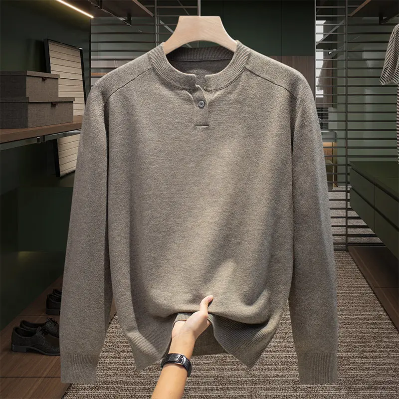 High Quali round Ne Knitted Sweater Men's Casual Versatile Faionable Autumn Season Long Sve Warm Top Yarn irt
High Quali round Ne Knitted Sweater Men's Casual Versatile Faionable Autumn Season Long Sve Warm Top Yarn irt