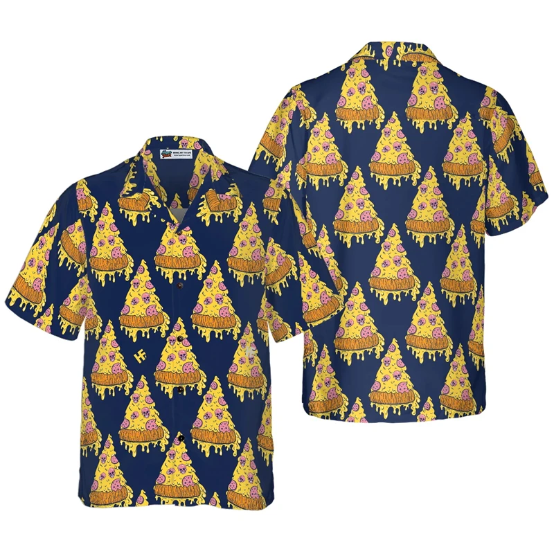 New Fashion Men's Shirts 3d Pizza Printing High-Quality Men's Clothing Short Sleeve Beach Party Men Women Hawaiian Shirts Blouse
New Fashion Men's Shirts 3d Pizza Printing High-Quality Men's Clothing Short Sleeve Beach Party Men Women Hawaiian Shirts Blouse