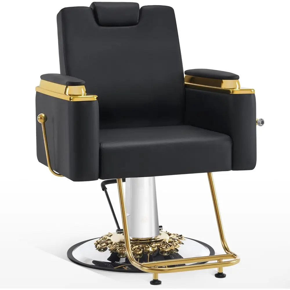Stylish Heavy-Duty Hydraulic Barber Chair with Adjustable Recline, Gold and Black for Salons
Stylish Heavy-Duty Hydraulic Barber Chair with Adjustable Recline, Gold and Black for Salons