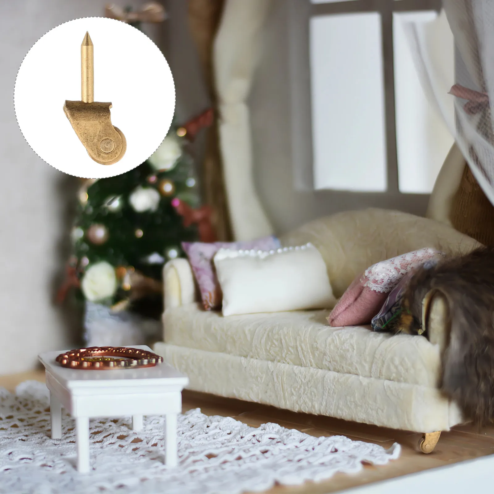 10Pcs Miniature House Furniture Casters for Wardrobe Table Beds Mini Pulley Wheels Dollhouse Mobility Decorative Metal Accessory
10Pcs Miniature House Furniture Casters for Wardrobe Table Beds Mini Pulley Wheels Dollhouse Mobility Decorative Metal Accessory