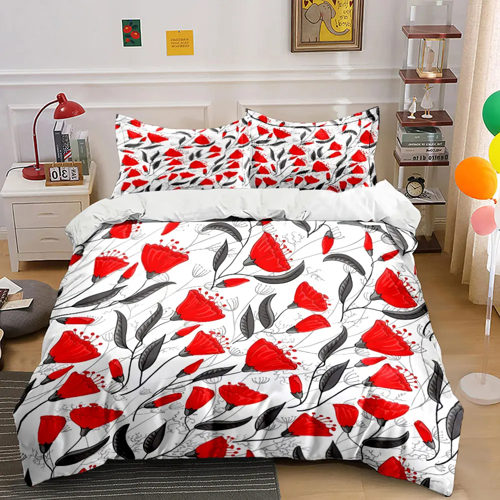 Hand-painted poppy flower print Bedding Set for Kids Luxury Gift 3pcs Digital Print Comforter Set Soft Comfortable Breathable
Hand-painted poppy flower print Bedding Set for Kids Luxury Gift 3pcs Digital Print Comforter Set Soft Comfortable Breathable