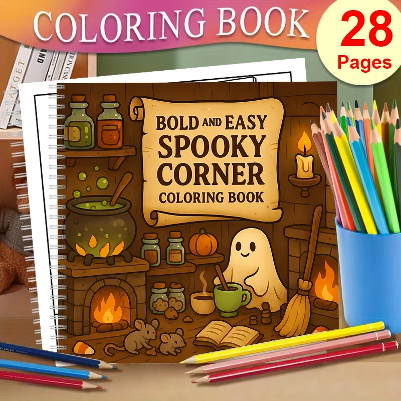 Книга-раскраска Easy Spooky Corner для взрослых, подарок на день рождения, школьные принадлежности, милая книга для рисования для взрослых
Книга-раскраска Easy Spooky Corner для взрослых, подарок на день рождения, школьные принадлежности, милая книга для рисования для взрослых