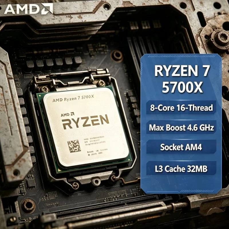 New AMD R7 5700X Ryzen 7 8C16T 4.6GHz Unlocked CPU Processor Socket AM4 For Desktop PC Gaming Without Box
New AMD R7 5700X Ryzen 7 8C16T 4.6GHz Unlocked CPU Processor Socket AM4 For Desktop PC Gaming Without Box