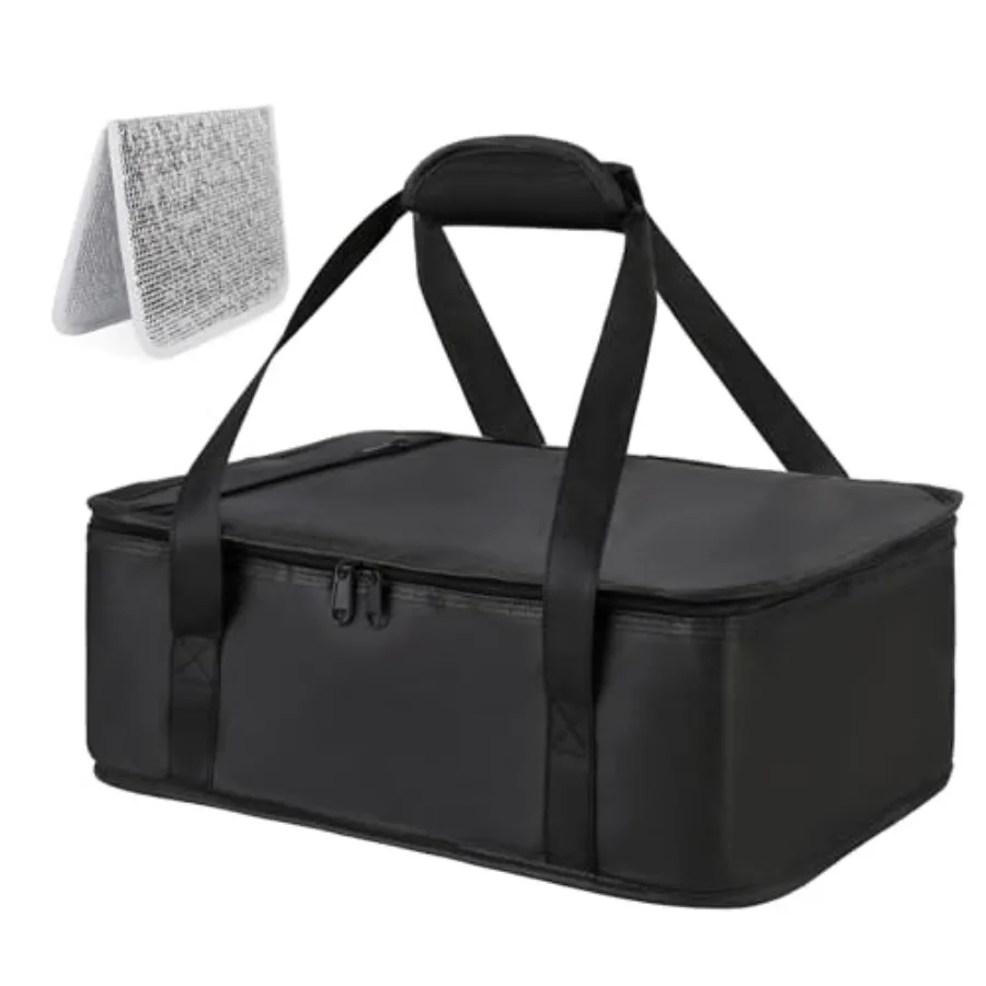 Insulated Casserole Carrier Bag, Fits 9x13 and 11x15 Inch Baking Dish with Lid, Casserole Carriers for Hot or Cold Food for Tra
Insulated Casserole Carrier Bag, Fits 9x13 and 11x15 Inch Baking Dish with Lid, Casserole Carriers for Hot or Cold Food for Tra