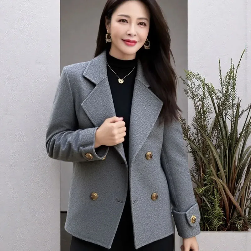 Double-Sided Woolen Coat Women Middle-aged Elderly Mothers Spring Autumn New Short Wool Jacket Female Outerwear Fashion Overcoat
Double-Sided Woolen Coat Women Middle-aged Elderly Mothers Spring Autumn New Short Wool Jacket Female Outerwear Fashion Overcoat