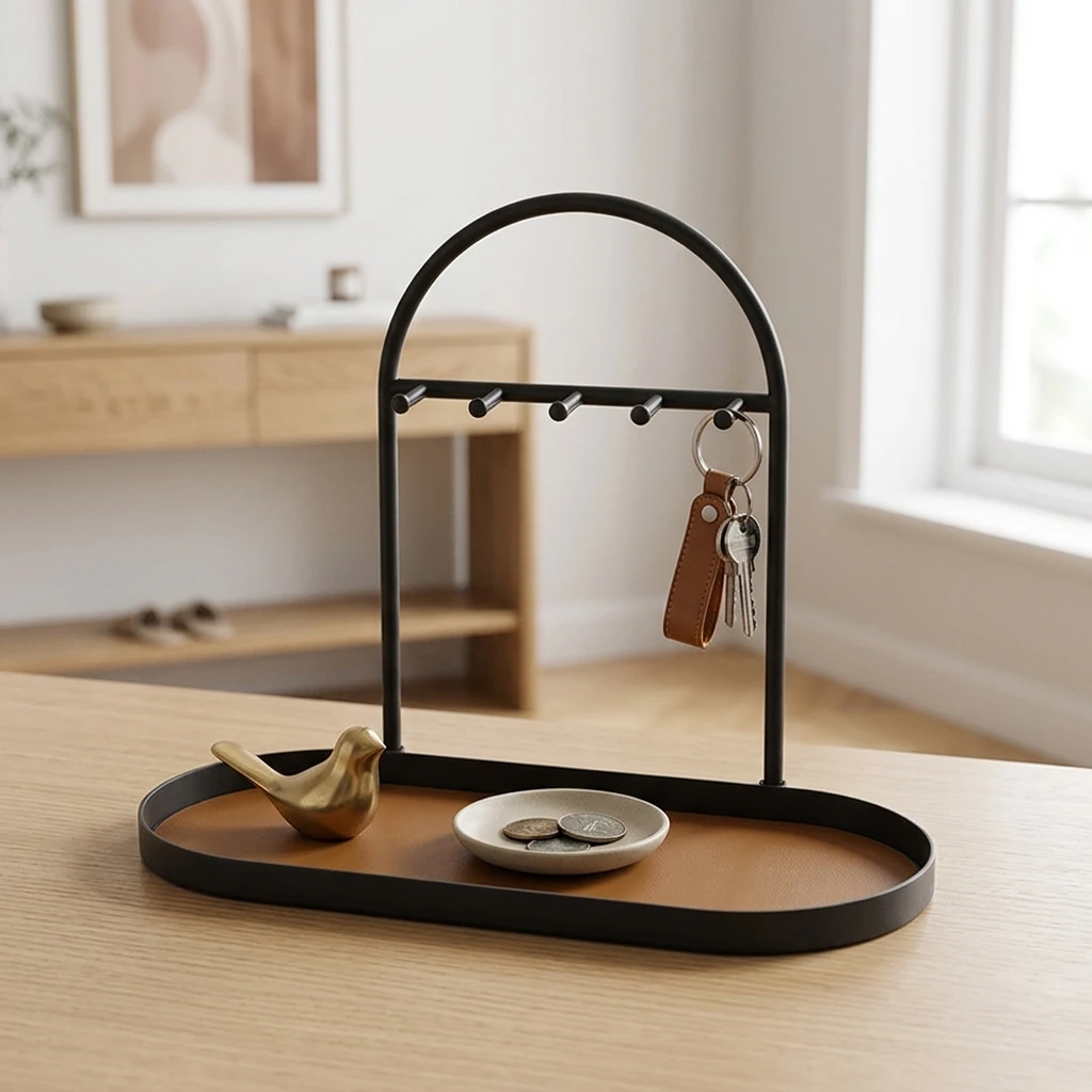 Iron Key Rack For Entryway Living Room Decorative Storage Rack Multi-layer Detachable Earrings Jewelry Lipstick Holder Tray
Iron Key Rack For Entryway Living Room Decorative Storage Rack Multi-layer Detachable Earrings Jewelry Lipstick Holder Tray