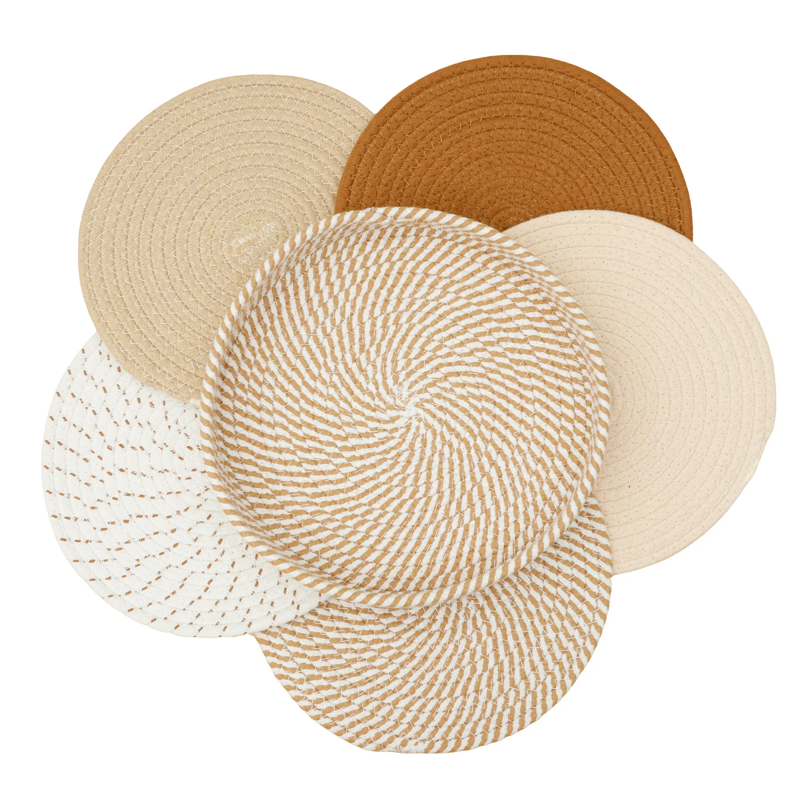 5Pcs Round Placemats and Coasters Braided Woven Place Mats Washable Heat Resistant Table Mats and Coasters for Dining Table
5Pcs Round Placemats and Coasters Braided Woven Place Mats Washable Heat Resistant Table Mats and Coasters for Dining Table
