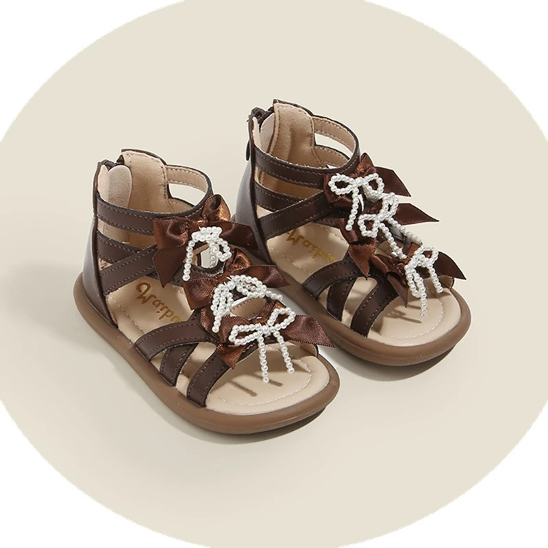 Brand Boots Sandals For Girls Pearl Bowtie-knot Summer Princess Shoes For Girls Soft Rubber Zip Sandals For Toddler Women
Brand Boots Sandals For Girls Pearl Bowtie-knot Summer Princess Shoes For Girls Soft Rubber Zip Sandals For Toddler Women