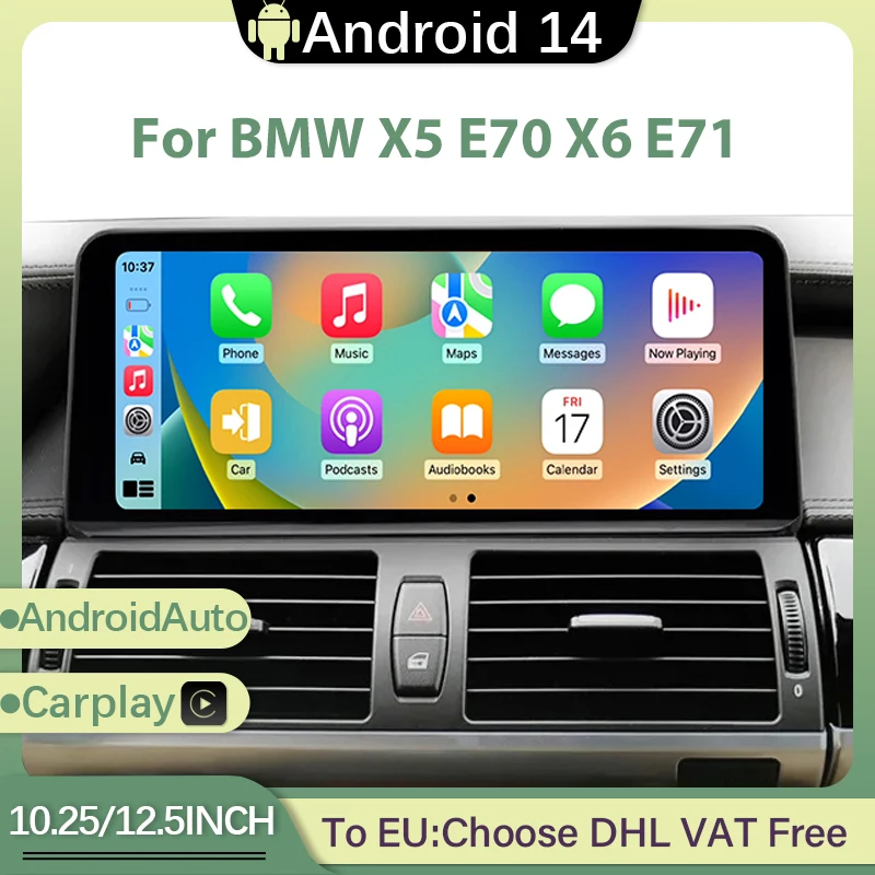 Android 14 MTK8581 10.25" 12.5" Car Multimedia Radio Stereo Player Video Carplay Android auto For BMW X5 E70 GPS Navigation
Android 14 MTK8581 10.25" 12.5" Car Multimedia Radio Stereo Player Video Carplay Android auto For BMW X5 E70 GPS Navigation