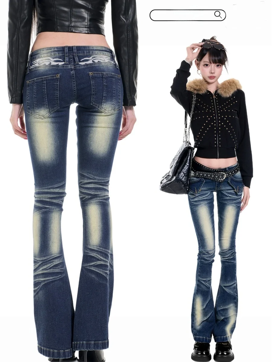 Retro American Blue Skinny Jeans Women's High Street Style Summer New Slimming Long Trousers Low Waist Bell Bottoms Casual
Retro American Blue Skinny Jeans Women's High Street Style Summer New Slimming Long Trousers Low Waist Bell Bottoms Casual