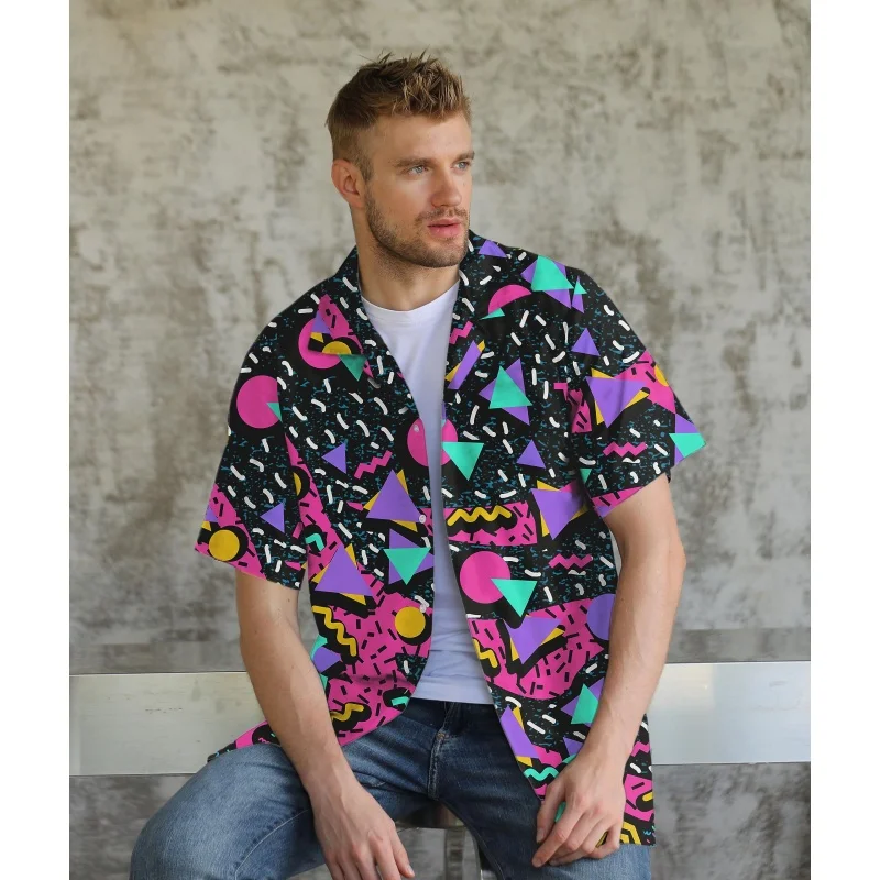 3D Printed Dinosaur Geometry Aloha Shirt For Men Colorful Graphic Blouses Casual Short Sleeve Hawalian Shirts Loose Street Tops
3D Printed Dinosaur Geometry Aloha Shirt For Men Colorful Graphic Blouses Casual Short Sleeve Hawalian Shirts Loose Street Tops