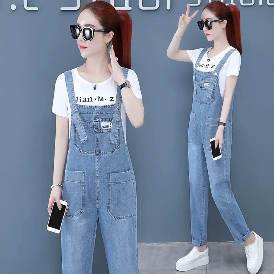 Summer Women Denim Suspender Pants 2023 Spring and Autumn New Ins Korean Style Thin Loose Fashion High Waisted Jeans
Summer Women Denim Suspender Pants 2023 Spring and Autumn New Ins Korean Style Thin Loose Fashion High Waisted Jeans