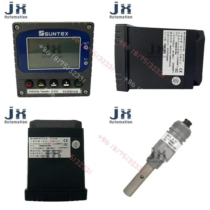 Taiwan SUNTEX EC-4110 Industrial Online Conductivity/Resistivity Transmitter with 8-222 Electrode 5M Cable
Taiwan SUNTEX EC-4110 Industrial Online Conductivity/Resistivity Transmitter with 8-222 Electrode 5M Cable