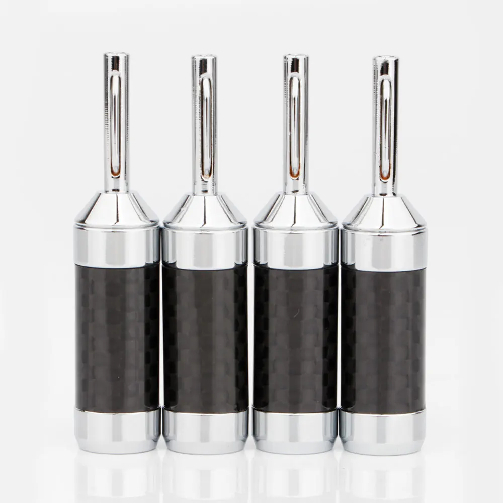 High Quality Carbon Fiber Rhodium Plated Banana Plug Audio HIFI Speaker Cable Plug Loudspeaker Connection Terminal
High Quality Carbon Fiber Rhodium Plated Banana Plug Audio HIFI Speaker Cable Plug Loudspeaker Connection Terminal