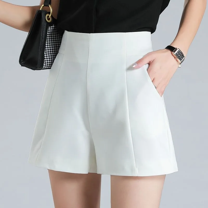 Women Spring Summer A-line Shorts Casual High Waist Loose Wide Leg Chiffon Shorts Chic Lady White Black Suit Shorts DURIKIES
Women Spring Summer A-line Shorts Casual High Waist Loose Wide Leg Chiffon Shorts Chic Lady White Black Suit Shorts DURIKIES